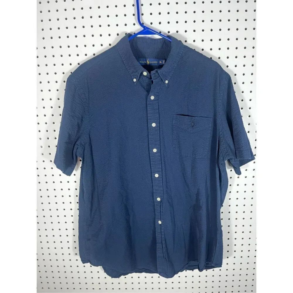 Mens Polo Ralph Lauren button down crepe shirt size XL